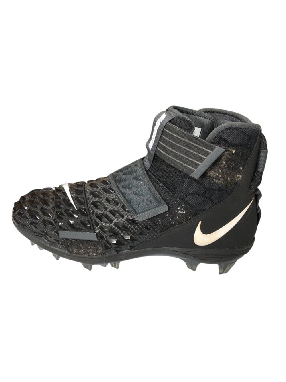 Nike Force Savage Pro 2 TD Mens 14 Black & White Football Cleats Molded Spikes